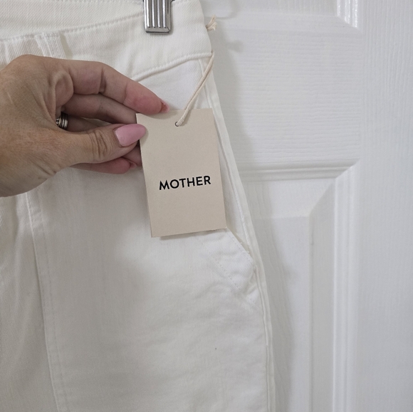 Mother Private Double Pocket Skimp Jeans In White NEW Size 25 - Picture 6 of 11